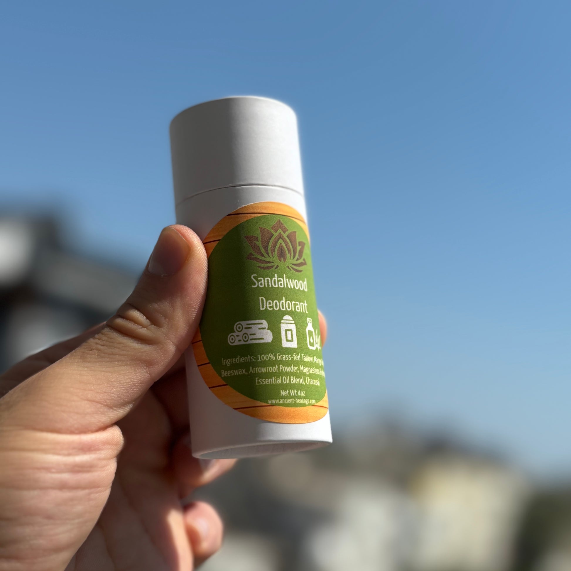 All-natural aluminum-free tallow deodorant – grass-fed tallow, toxin-free & long-lasting freshness.