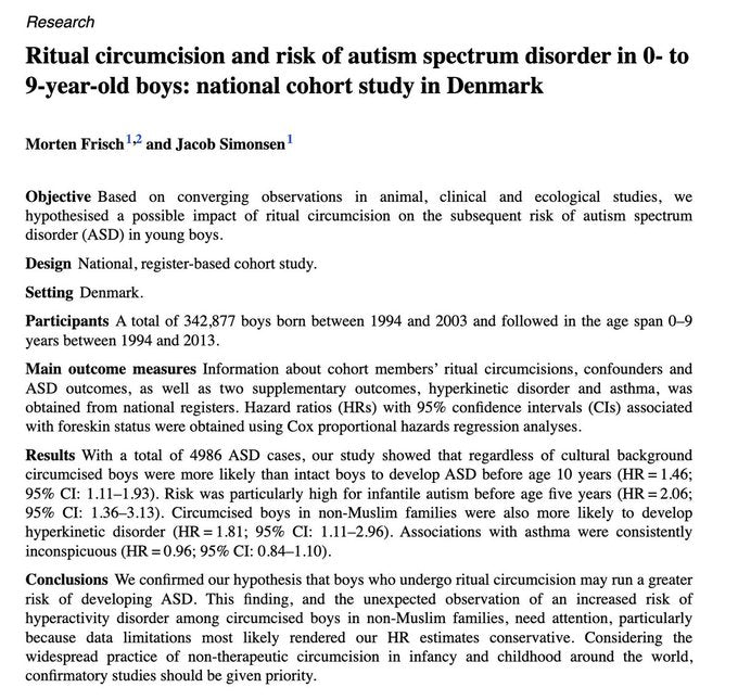 autism tylenol rfk jr. maha circumcision