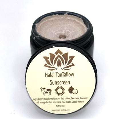 “halal beef tallow reef safe sunscreen tin”

“natural halal tallow SPF balm”

“zinc oxide halal tallow sunscreen stick”