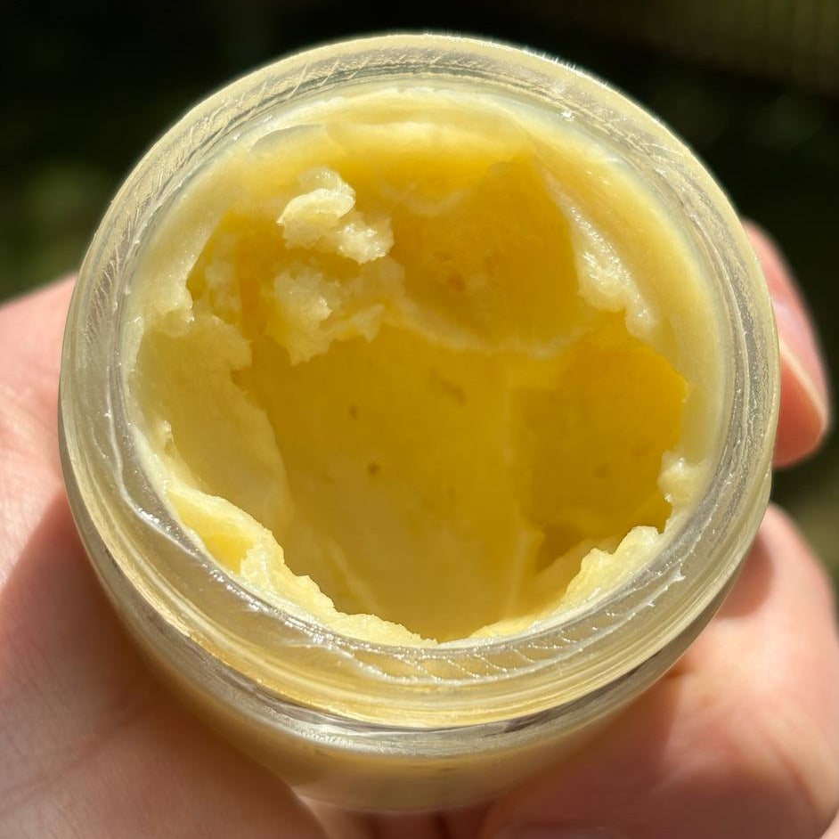 DEET-free insect repellant bug balm with grass-fed beef tallow, beeswax, black seed oil & amazonian andiroba oil for all-natural protection.
