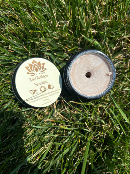 “halal beef tallow reef safe sunscreen tin”

“natural halal tallow SPF balm”

“zinc oxide halal tallow sunscreen stick”