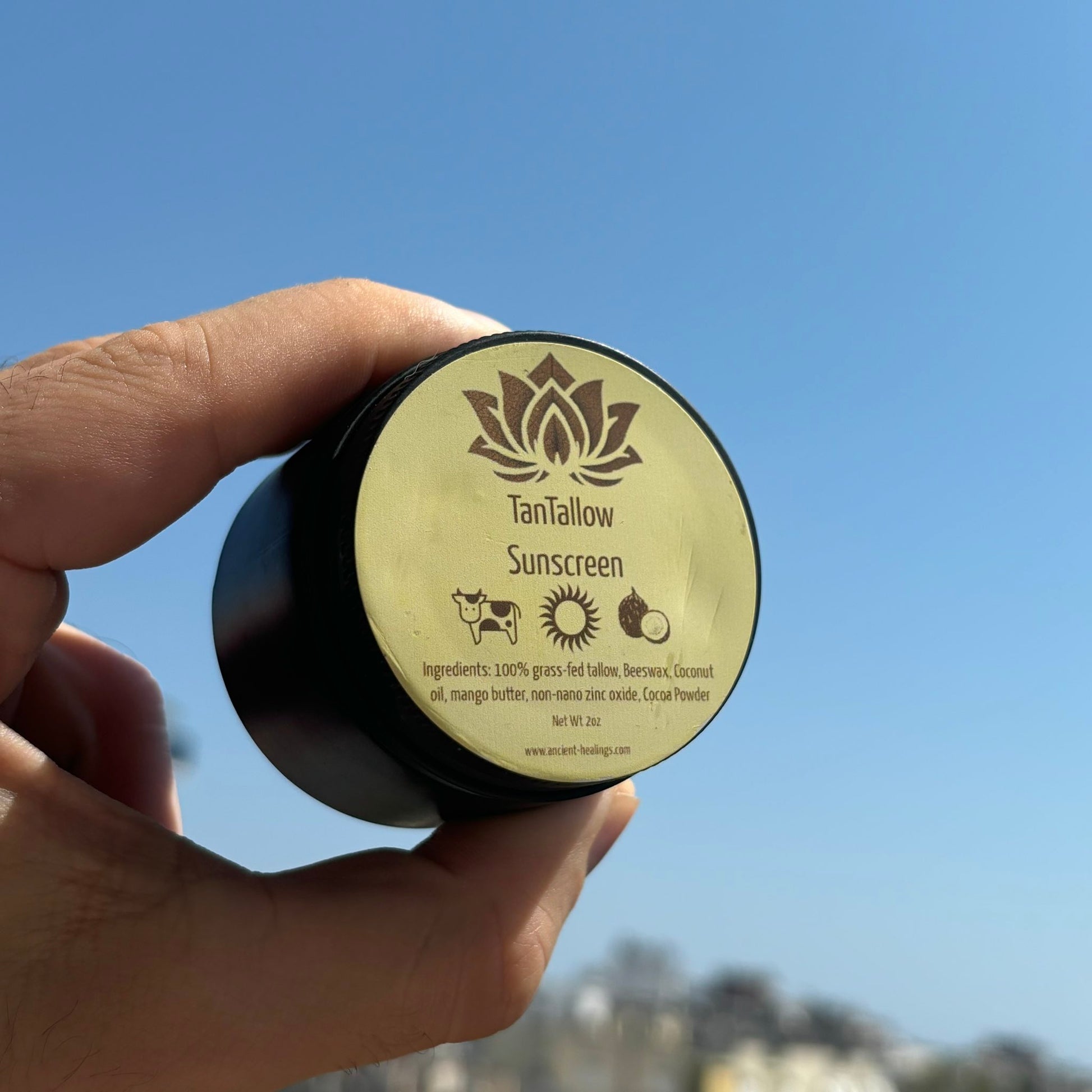 “beef tallow reef safe sunscreen tin”

“natural tallow SPF balm”

“zinc oxide tallow sunscreen stick”